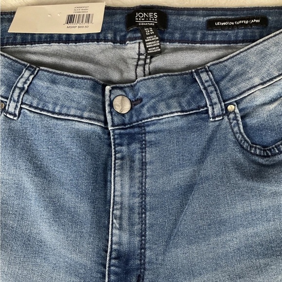 Jones New York Women’s Blue Lexington Cuff Capri‎ Size 16 Alice Wash Slim Leg - Picture 5 of 16